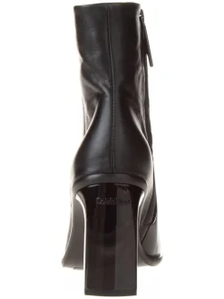 Leder-Stiefeletten in Schwarz