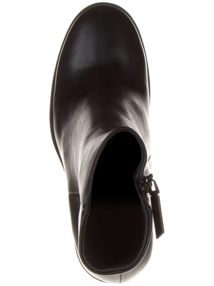 Leder-Stiefeletten in Schwarz