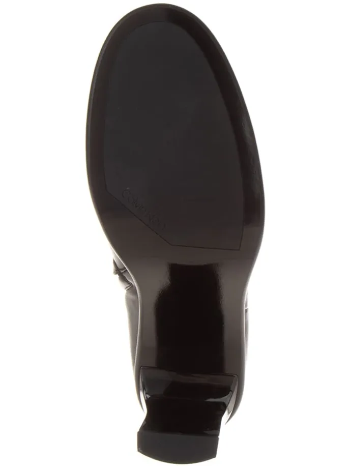 Leder-Stiefeletten in Schwarz