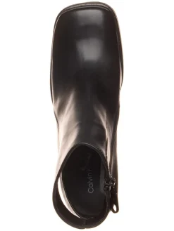 Leder-Stiefeletten in Schwarz