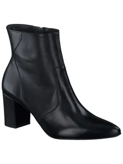Leder-Stiefeletten in Schwarz