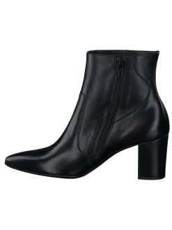 Leder-Stiefeletten in Schwarz