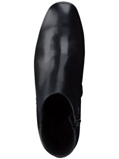 Leder-Stiefeletten in Schwarz