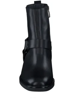 Leder-Stiefeletten in Schwarz