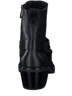 Leder-Stiefeletten in Schwarz