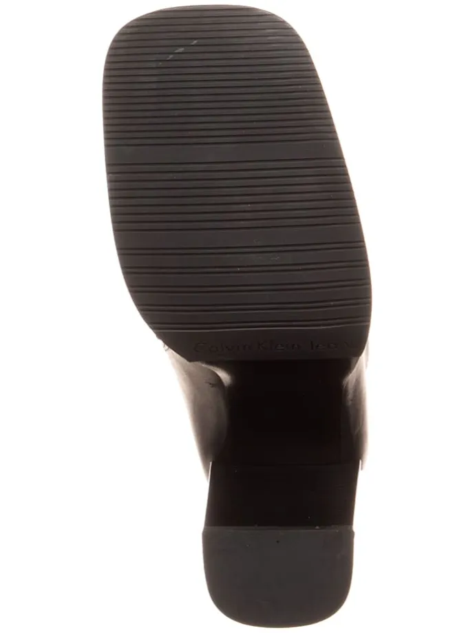 Leder-Stiefeletten in Schwarz