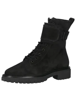 Leder-Stiefeletten in Schwarz