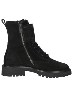 Leder-Stiefeletten in Schwarz
