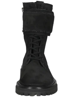 Leder-Stiefeletten in Schwarz