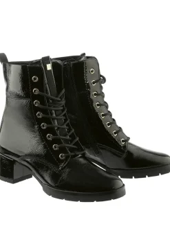Leder-Stiefeletten "Livia" in Schwarz