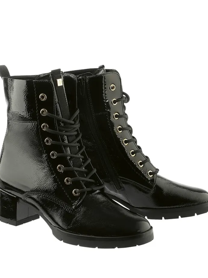 Leder-Stiefeletten "Livia" in Schwarz
