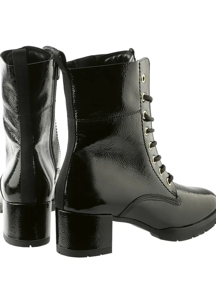 Leder-Stiefeletten "Livia" in Schwarz