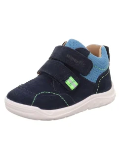 Leder-Stiefeletten "Whaley" in Dunkelblau/ Hellblau