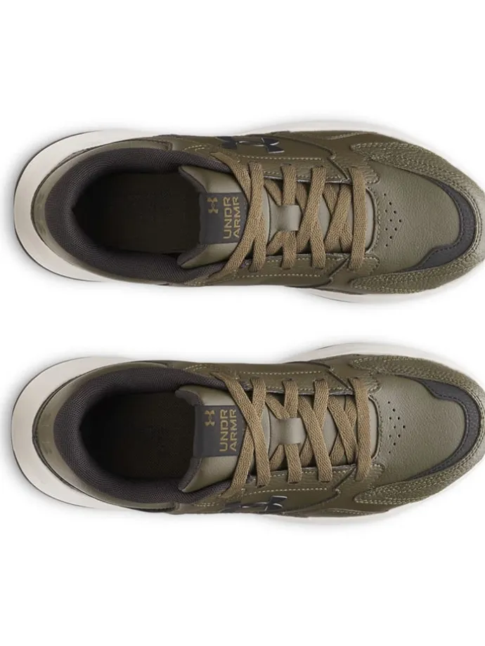 Leder-Trainingsschuhe in Khaki