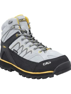 Leder-Trekkingboots "Moon" in Hellgrau/ Schwarz