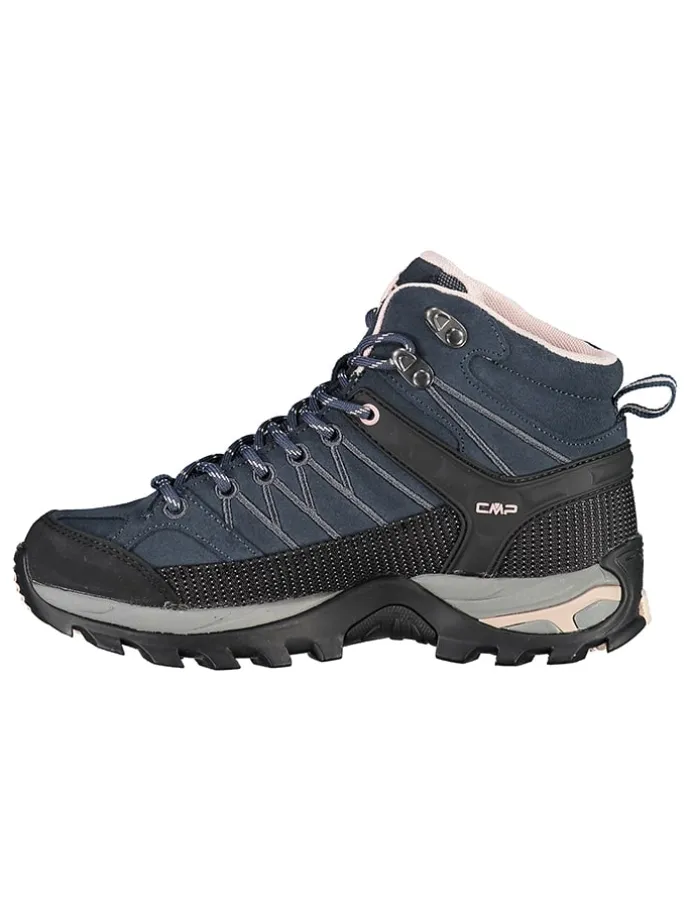 Leder-Trekkingboots "Rigel" in Dunkelblau/ Schwarz