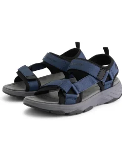 Leder-Trekkingsandalen "Rensvik" in Dunkelblau