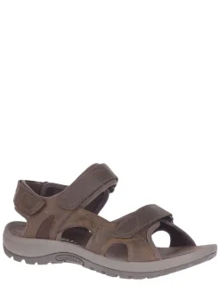 Leder-Trekkingsandalen "Sandspur 2" in Braun/ Braun