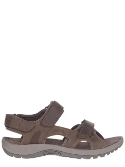 Leder-Trekkingsandalen "Sandspur 2" in Braun/ Braun