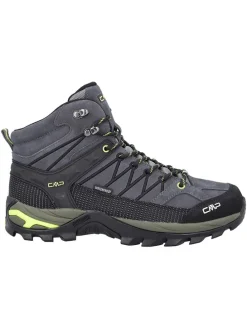 Leder-Trekkingsboots in Grau