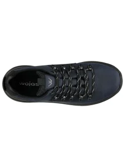 Leder-Trekkingschuhe in Dunkelblau