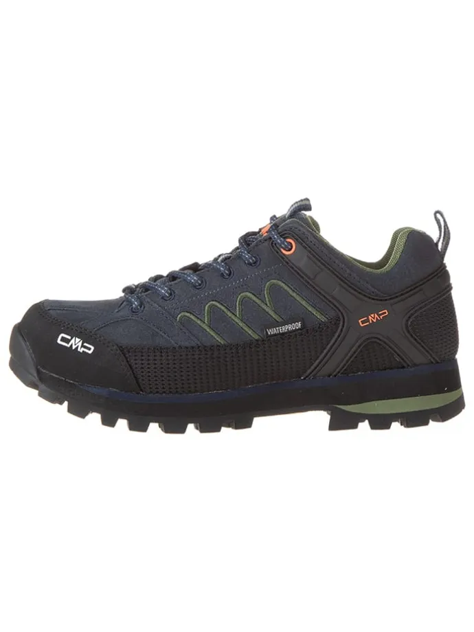 Leder-Trekkingschuhe "Moon Low" in Blau/ Schwarz