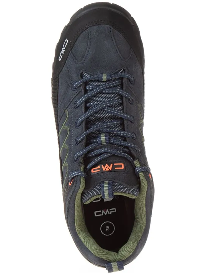 Leder-Trekkingschuhe "Moon Low" in Blau/ Schwarz