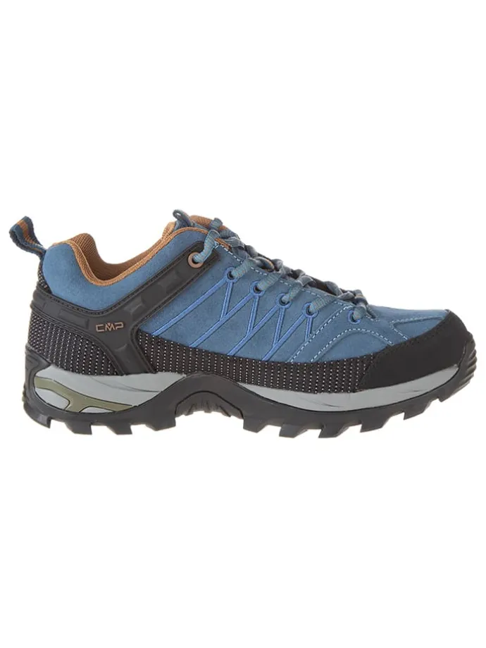 Leder-Trekkingschuhe "Rigel Low" in Blau/ Schwarz