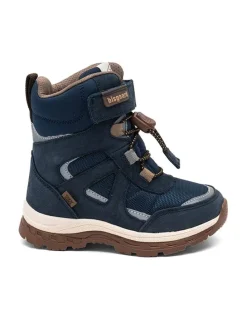 Leder-Winterboots "Bruce" in Dunkelblau