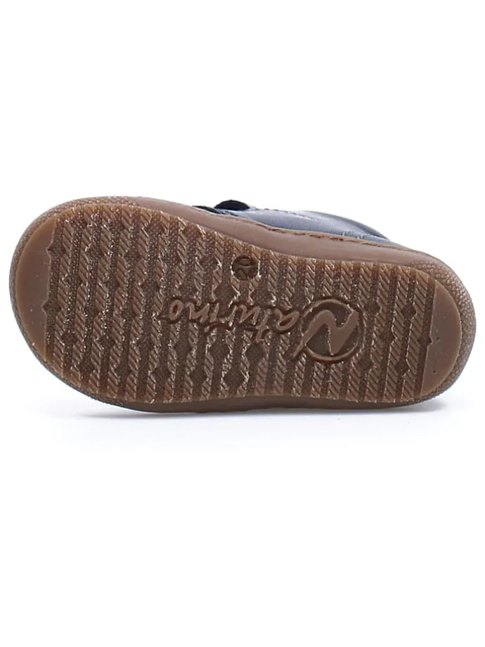 Leder-Winterboots "Bubble" in Dunkelblau