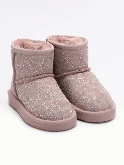 Leder-Winterboots "Dajana" in Rosa