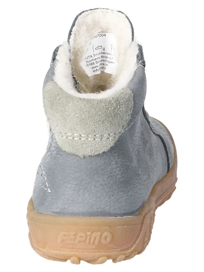 Leder-Winterboots "Denny" in Grau