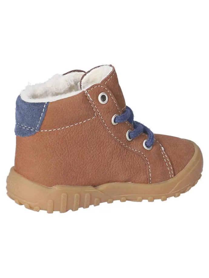 Leder-Winterboots "Denny" in Hellbraun