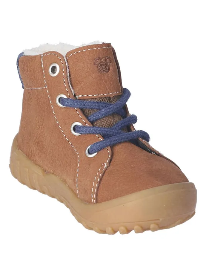 Leder-Winterboots "Denny" in Hellbraun