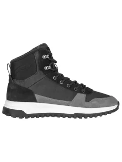 Leder-Winterboots "Eldfjall" in Grau/ Schwarz