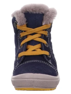 Leder-Winterboots "Groovy" in Dunkelblau