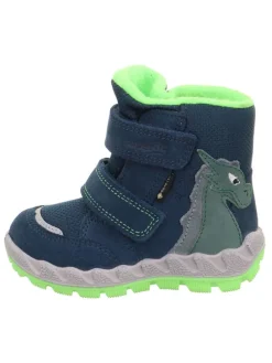 Leder-Winterboots "Icebird" in Dunkelblau