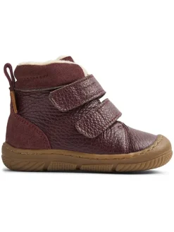 Leder-Winterboots in Braun