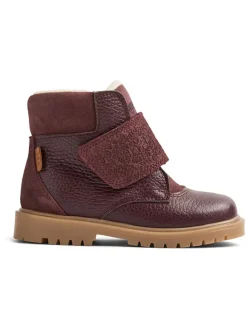 Leder-Winterboots in Braun