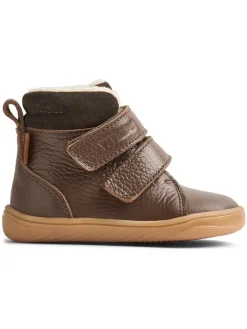 Leder-Winterboots in Braun