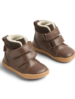 Leder-Winterboots in Braun