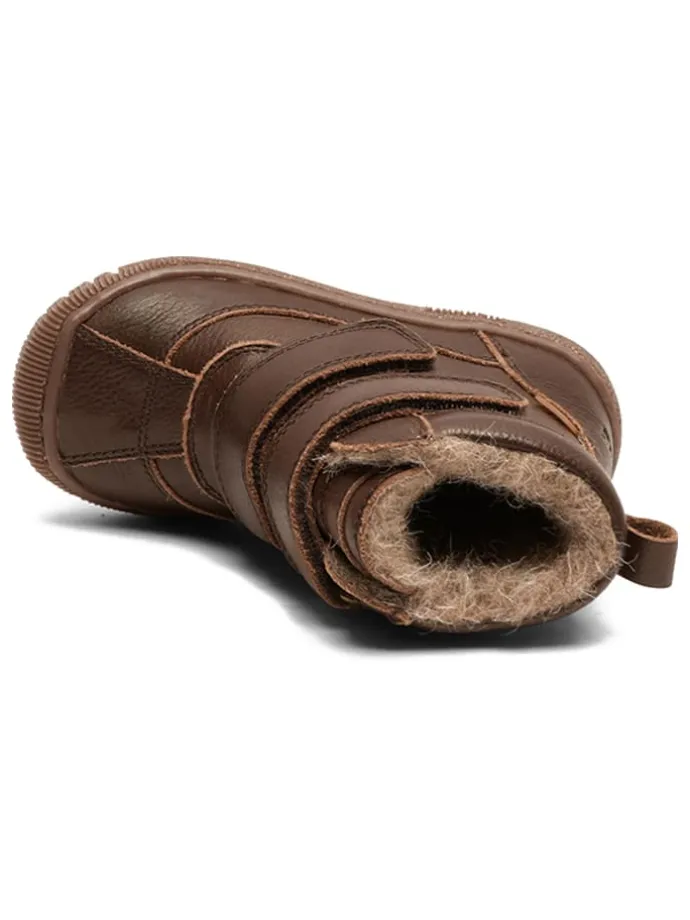 Leder-Winterboots in Braun