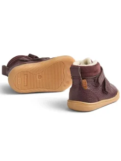 Leder-Winterboots in Braun