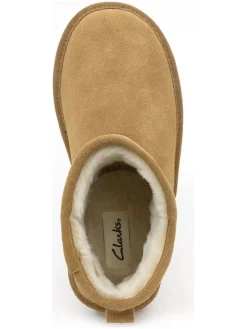 Leder-Winterboots in Hellbraun