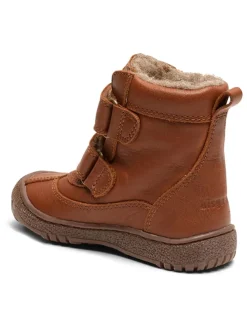 Leder-Winterboots in Hellbraun