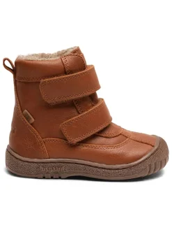 Leder-Winterboots in Hellbraun