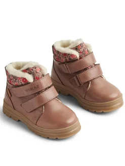 Leder-Winterboots in Hellbraun