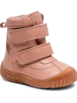 Leder-Winterboots in Rosa