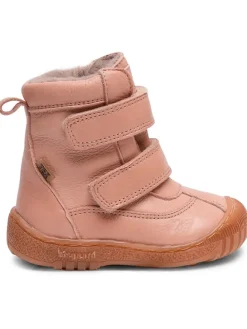Leder-Winterboots in Rosa