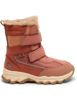 Leder-Winterboots in Rosa